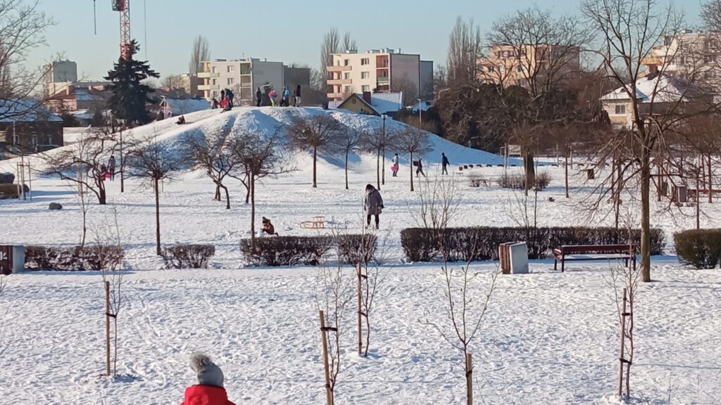 Park Łokietka, widok na górki