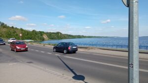 Widok na skarpy i Jezioro Włocławskie