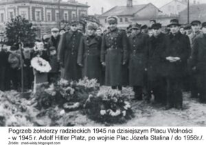 Pogrzeb żołnierzy radzieckich na Placu Wolności