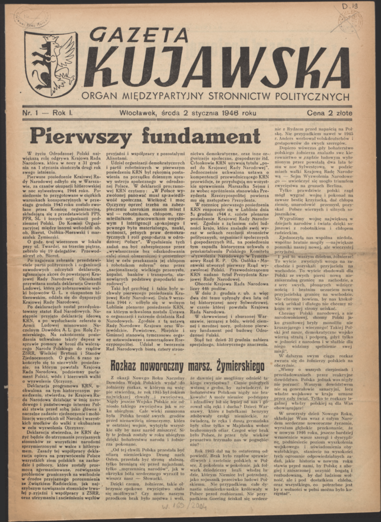 Gazeta Kujawska, 1946 r.