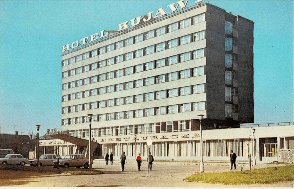 Hotel Kujawy, pocztówka z 1975r., skan własny