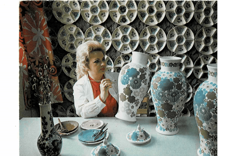 Włocławskie Zakłady Ceramiki Stołowej, pocztówka z 1975r., skan własny