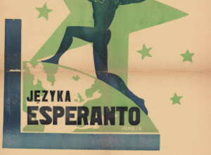 Plakat zachęcający do nauki języka esperanto.