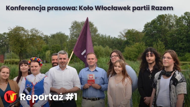 Konferencja prasowa partii Razem we Włocławku
