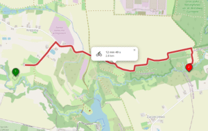 zrzut ekranu, trasy rowerowe