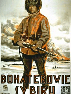 Plakat filmu "Bohaterowie Sybiru" z 1936 roku