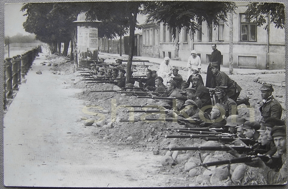 Obrona Włocławka, okopy na bulwarach, 1920 r.