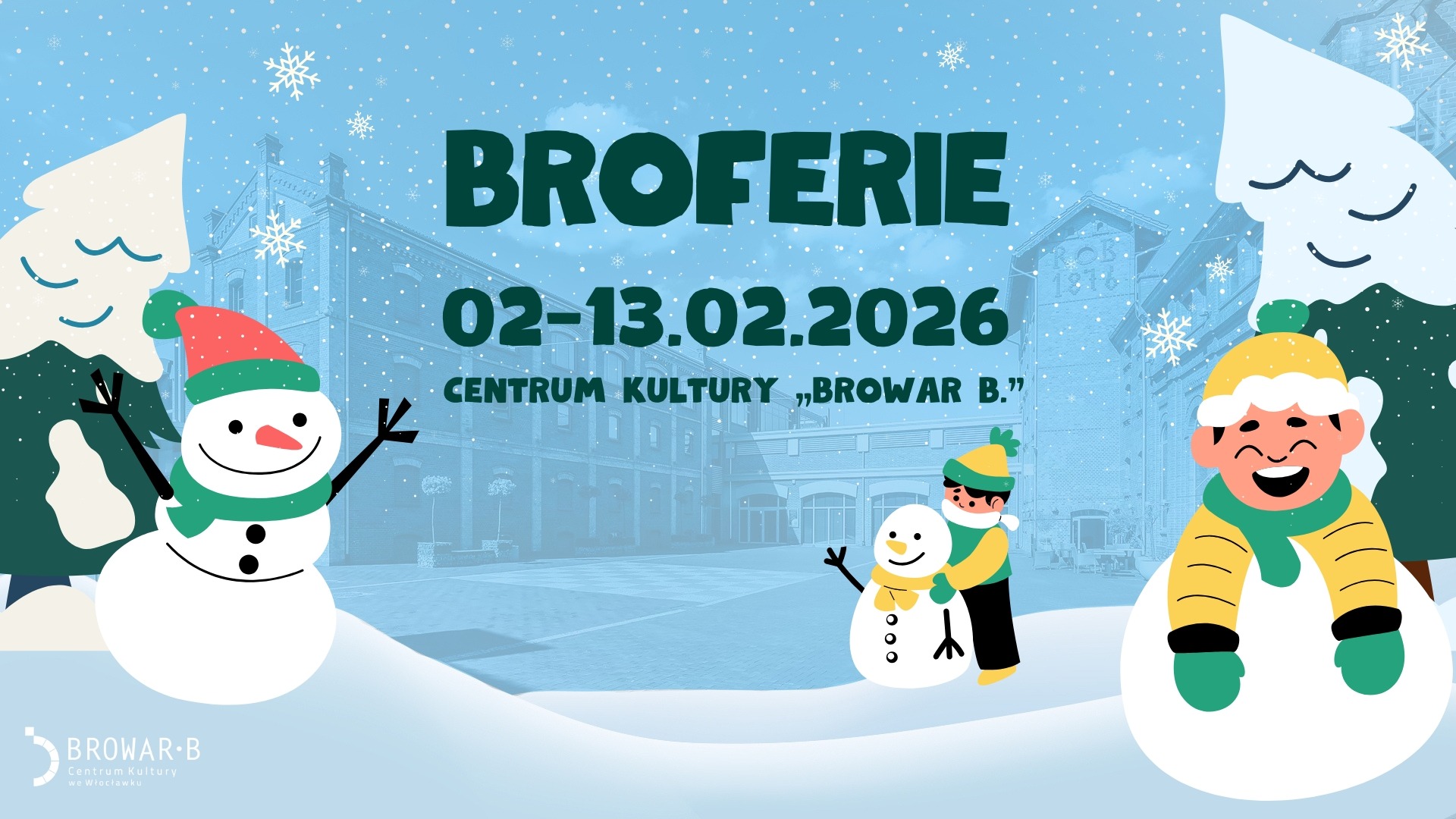 Plakat programu "BroFerie" na ferie zimowe 2026