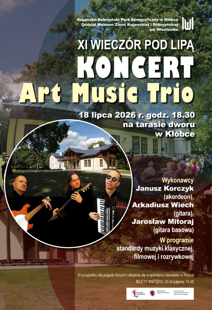 Plakat wydarzenia "XI Wieczór pod lipą - Koncert Art Music Trio"