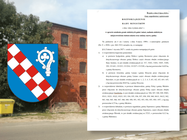 Choceń nowym miastem w powiecie włocławskim? MSWiA opublikowało projekt