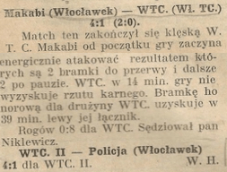 Relacja z derbowego meczu Makabi- WTC.
Sportowiec r. 1924