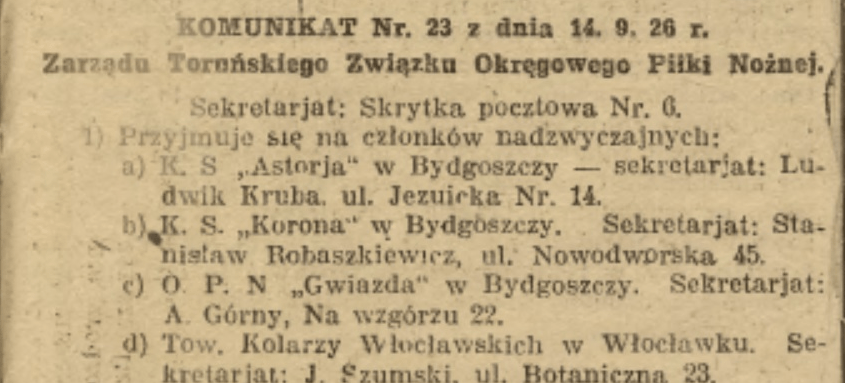Sport Pomorski nr 40 1926 (TKW Włocławek)
